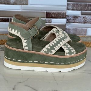 Mou PLATFORM CRISS CROSS UPPER - Platform sandals size 9